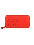 Anya Hindmarch Slow Down Perforated Zip-around Leather Wallet