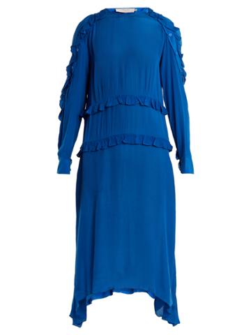 Preen Line Amata Ruffled Crepe Midi Dress