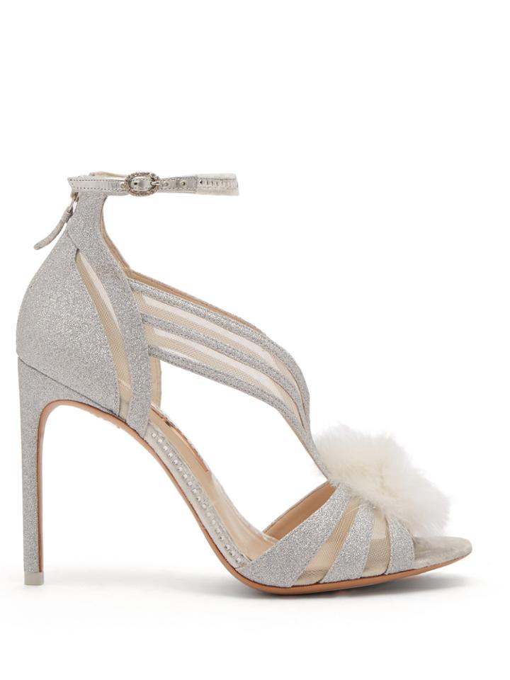 Sophia Webster Paola Glitter Pompom Sandals