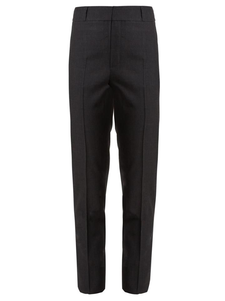 Saint Laurent High-rise Slim-leg Wool Cropped Trousers