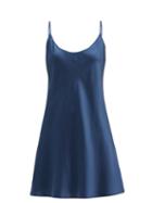 Ladies Lingerie La Perla - Scoop-back Silk-satin Slip Dress - Womens - Navy