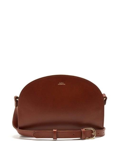 Matchesfashion.com A.p.c. - Half Moon Leather Cross Body Bag - Womens - Brown