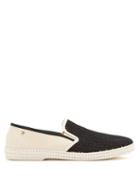 Matchesfashion.com Rivieras - Tour Du Monde Slip On Canvas Loafers - Mens - Black Multi