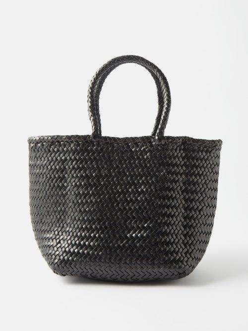 Dragon Diffusion - Grace Small Woven-leather Basket Bag - Womens - Black