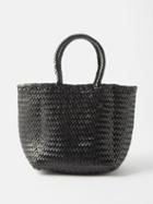 Dragon Diffusion - Grace Small Woven-leather Basket Bag - Womens - Black