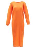 Matchesfashion.com Pleats Please Issey Miyake - Technical-pleated Longline Dress - Womens - Orange
