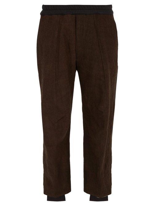 Matchesfashion.com By Walid - Victor Two Tone Cotton Blend Trousers - Mens - Brown