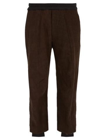 Matchesfashion.com By Walid - Victor Two Tone Cotton Blend Trousers - Mens - Brown