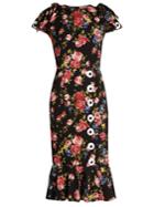 Dolce & Gabbana Rose-print Silk-charmeuse Dress
