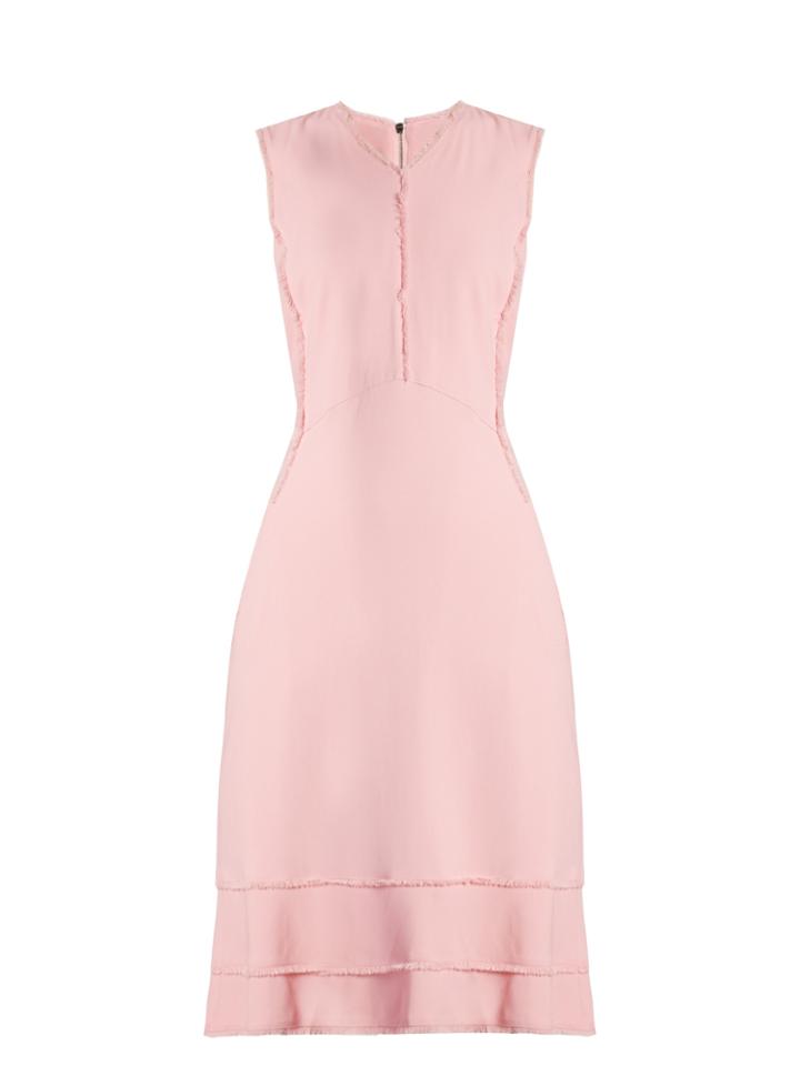 Altuzarra Doe Frayed-edge Crepe Dress