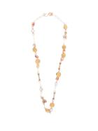 Matchesfashion.com Sonia Boyajian - Viera Ceramic Bead And Crystal Necklace - Womens - Gold