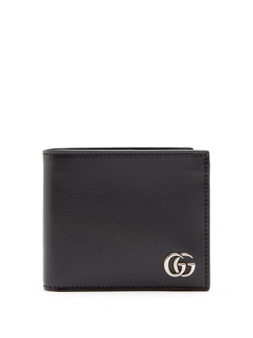 Mens Accessories Gucci - Gg Leather Bifold Wallet - Mens - Black