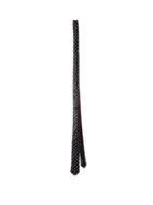 Matchesfashion.com Saint Laurent - Crystal Studded Leather Tie - Womens - Black