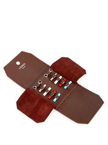 Matchesfashion.com Lorenzi Milano - Variable Cufflinks Set - Mens - Dark Brown