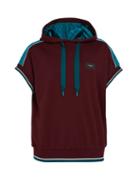 Matchesfashion.com Dolce & Gabbana - Satin Trimmed Short Sleeved Hooded Sweatshirt - Mens - Burgundy