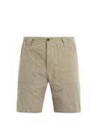 Matchesfashion.com The Lost Explorer - Chur Mid Rise Ripstop Stitch Cotton Shorts - Mens - Green