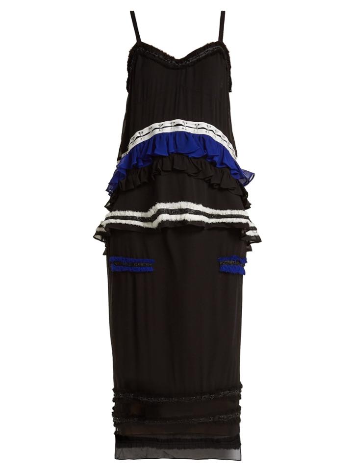 Proenza Schouler Ruffled Silk Two-piece Dress