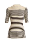 Acne Studios Wimna Striped Ribbed-knit Cotton-blend Top