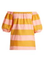 Matchesfashion.com Ace & Jig - Gelato Off The Shoulder Cotton Top - Womens - Pink Multi