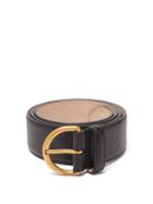 Matchesfashion.com Gucci - Metal Bee Detail Grained Leather Belt - Mens - Black