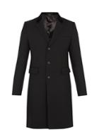 Alexander Mcqueen Contrast-collar Wool-blend Twill Coat