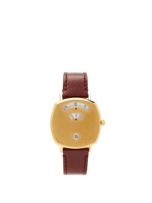Matchesfashion.com Gucci - Grip Three-window Gold Pvd Watch - Womens - Gold