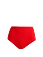 Matchesfashion.com Mara Hoffman - Lydia High Waisted Bikini Briefs - Womens - Red