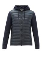 Matchesfashion.com Herno - Jersey And Quilted Shell Track Top - Mens - Navy