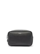 Matchesfashion.com Saint Laurent - Logo-print Leather Wash Bag - Mens - Black