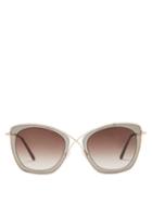 Matchesfashion.com Tom Ford Eyewear - India Cat Eye Metal Sunglasses - Womens - Grey Multi