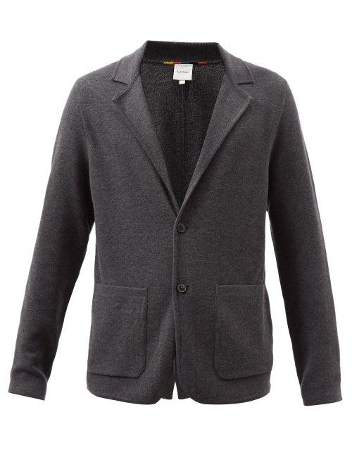 Paul Smith - Single-breasted Wool Jacket - Mens - Grey