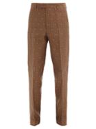 Matchesfashion.com Gucci - Cotton-blend Gg-jacquard Trousers - Mens - Brown