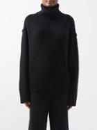 Allude - Wool-blend Roll-neck Sweater - Womens - Black