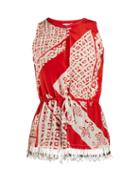 Matchesfashion.com Altuzarra - Bourse Bandana Print Sleeveless Top - Womens - Red Print