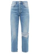 Re/done - 70s Stove Pipe High-rise Straight-leg Jeans - Womens - Blue