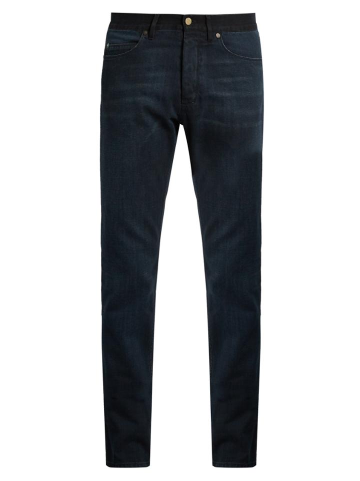 Lanvin Contrast Waistband Slim-leg Jeans