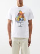 Casablanca - Celestial Pyramid-print Cotton-jersey T-shirt - Mens - White Print