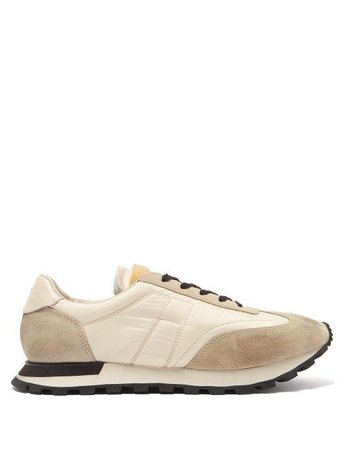 Matchesfashion.com Maison Margiela - Replica Runner Suede Low Top Trainers - Mens - Cream