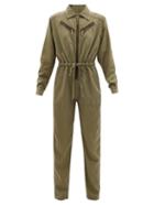 Officine Gnrale - Kho Zipped Tencel-twill Jumpsuit - Womens - Khaki