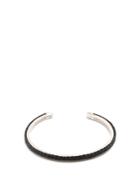 Title Of Work Leather And Sterling-silver Cuff