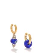 Timeless Pearly - Mismatched Evil Eye & Gold-plated Hoop Earrings - Womens - Blue Gold