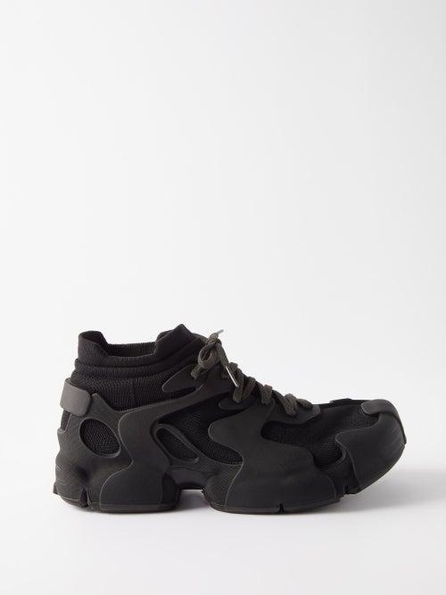 Camperlab - Tossu Panelled Rubber And Knit Trainers - Mens - Black