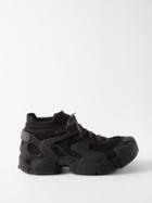 Camperlab - Tossu Panelled Rubber And Knit Trainers - Mens - Black