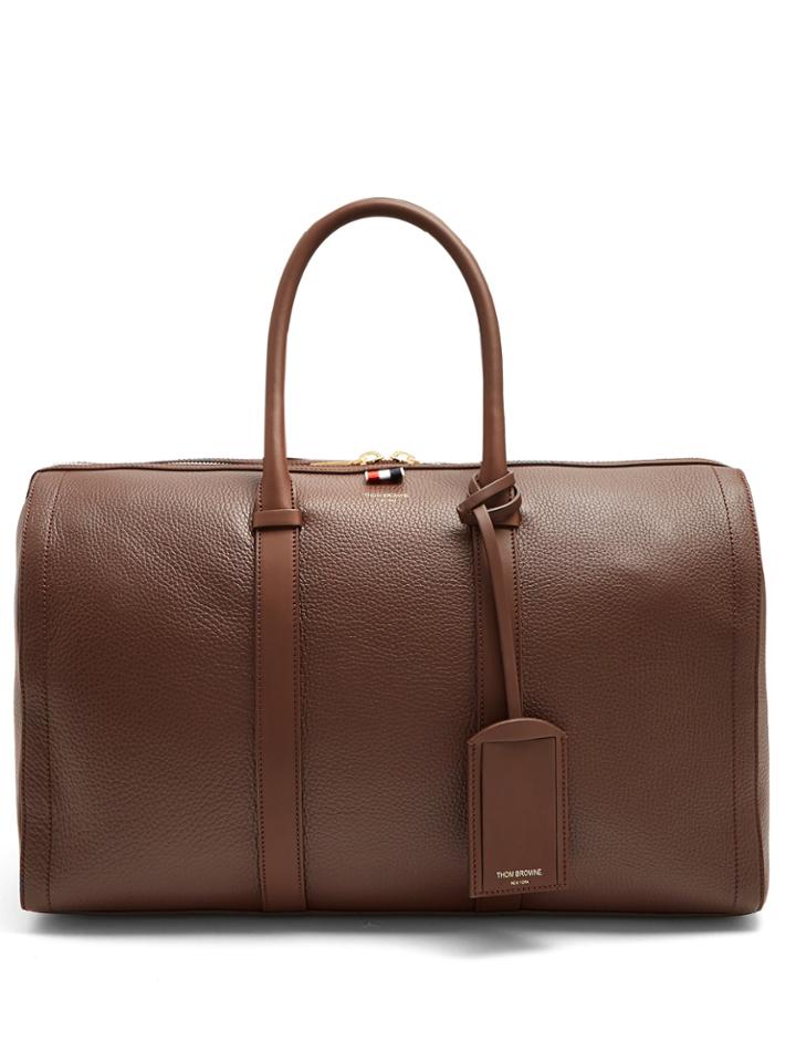 Thom Browne Pebbled-leather Holdall