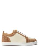 Matchesfashion.com Christian Louboutin - Rantulow Suede And Canvas Trainers - Mens - Brown Multi