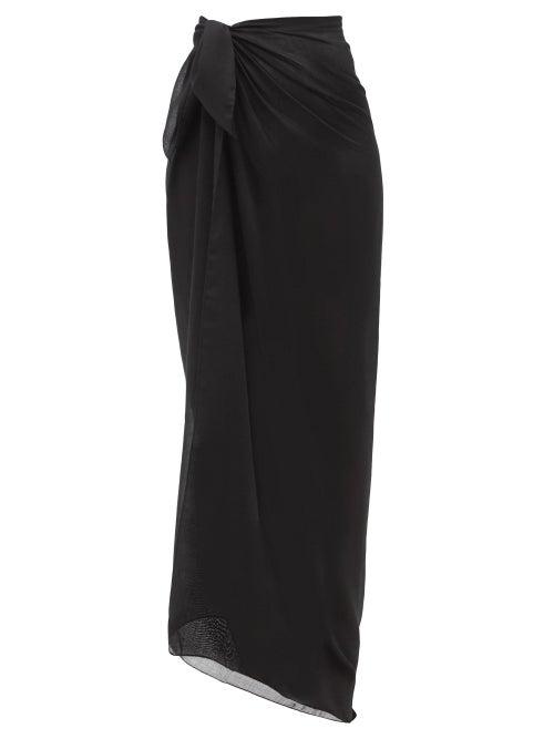 Wardrobe.nyc Wardrobe. Nyc - Cashmere-blend Voile Sarong - Womens - Black
