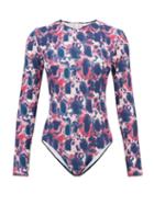 Matchesfashion.com Thorsun - Collins Long Sleeved Tie Dye Swimsuit - Womens - Pink Multi