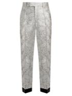 Gucci Floral-brocade Straight-leg Trousers