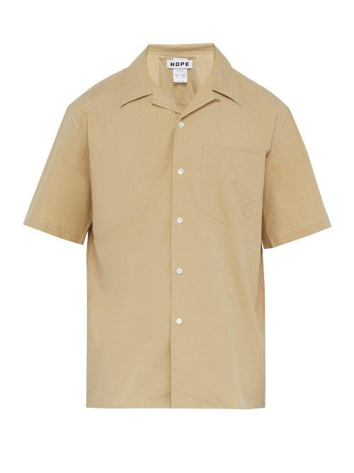 Matchesfashion.com Hope - Camp Collar Cotton Shirt - Mens - Beige