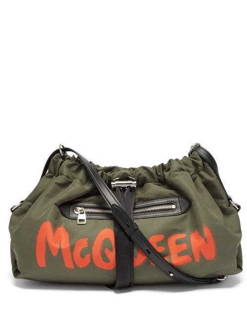 Alexander Mcqueen - Bundle Small Logo-print Shoulder Bag - Womens - Khaki Multi